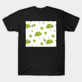 Ginkgo Leaves and Honey Bees T-Shirt